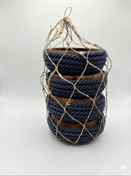 4'lü Bambu Çerez-Meyve-Kahvaltı Kasesi - Mavi