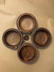 4'lü Bambu Çerez-Meyve-Kahvaltı Kasesi - Vizon