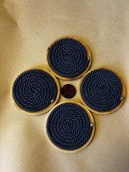 4'lü Bardak Altlığı - Marin Mavi