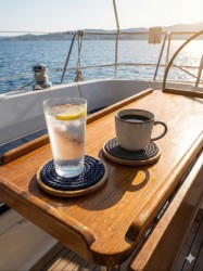 4'lü Bardak Altlığı - Marin Mavi