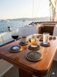 4'lü Bardak Altlığı - Marin Mavi