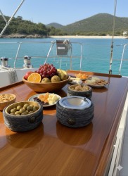 Bambu Çerez-Meyve-Kahvaltı Sunum Kasesi - Gri 