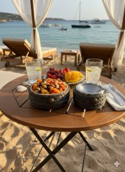 Bambu Çerez-Meyve-Kahvaltı Sunum Kasesi - Gri 