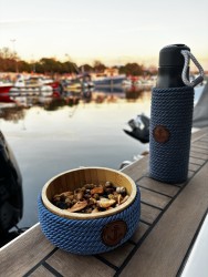 Bambu Çerez-Meyve-Kahvaltı Sunum Kasesi - Mavi