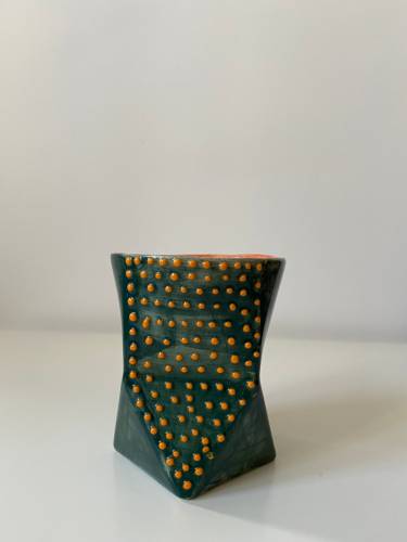 Damla Pottery - El Yapımı Seramik Geometrik Bardak