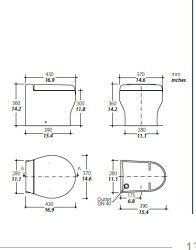 Elegance Short 2G Elektrikli Tuvalet 24V Yavaş Kapanır Kapak Taharet Musluklu - 2