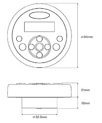 LCD Ekranlı , Sabit , Kablolu Uzaktan Kumanda - AQ-WR-4F - 2
