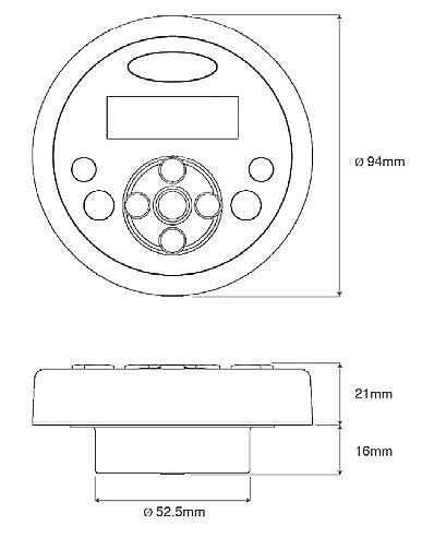 LCD Ekranlı , Sabit , Kablolu Uzaktan Kumanda - AQ-WR-4F - 2