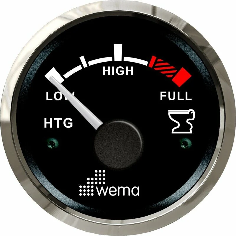 Pis Su Tankı Seviye Göstergesi 52mm Krom/Siyah - 1