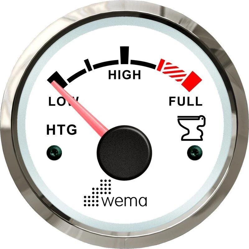 Pis Su Tankı Seviye Göstergesi 52mm Krom/Beyaz - 1