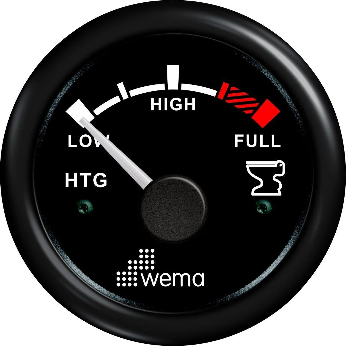 Pis Su Tankı Seviye Göstergesi 52mm Siyah/Siyah - 1