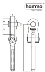 Regatta Swage Toggle 7 mm Pin 1/2" - 2