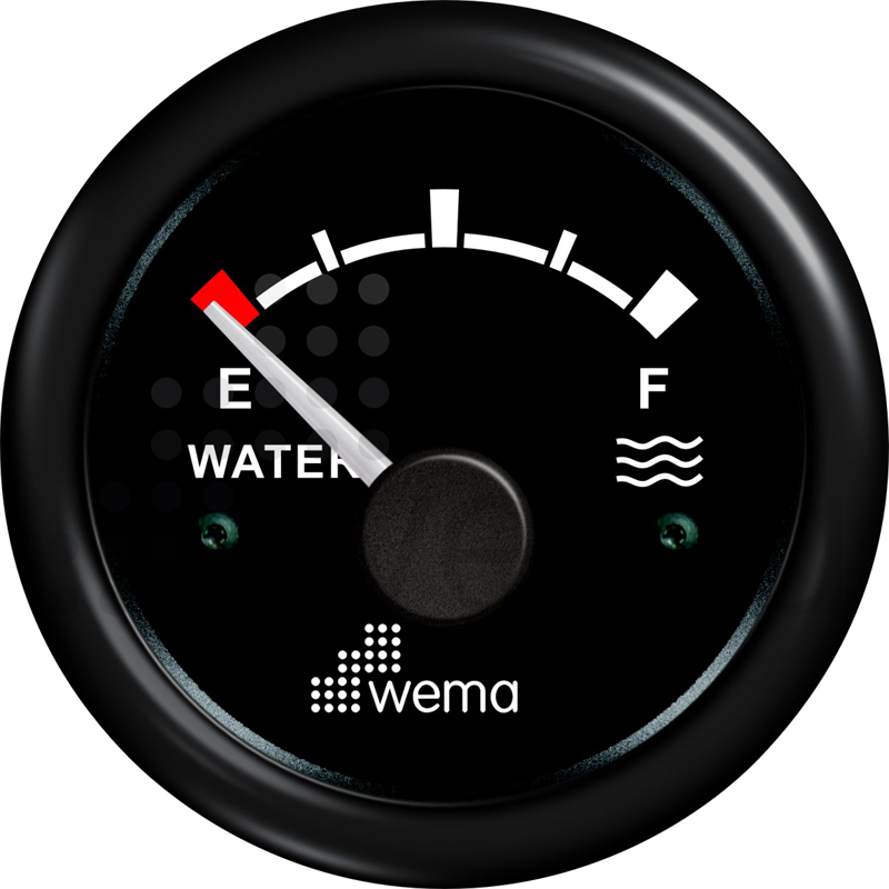 Su Tankı Seviye Göstergesi 52mm Siyah/siyah
